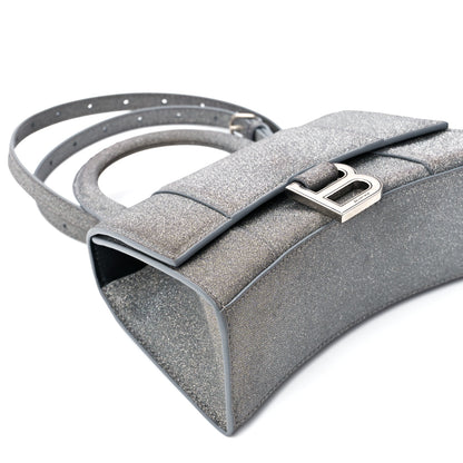 Balenciaga Glitter Fabric Hourglass Top Handle Bag XS Grey 10 of 11