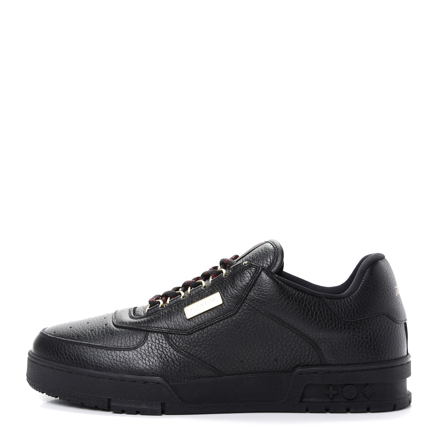 Louis Vuitton Calfskin Mens LV Trainer Sneaker 8 Black 1 of 9