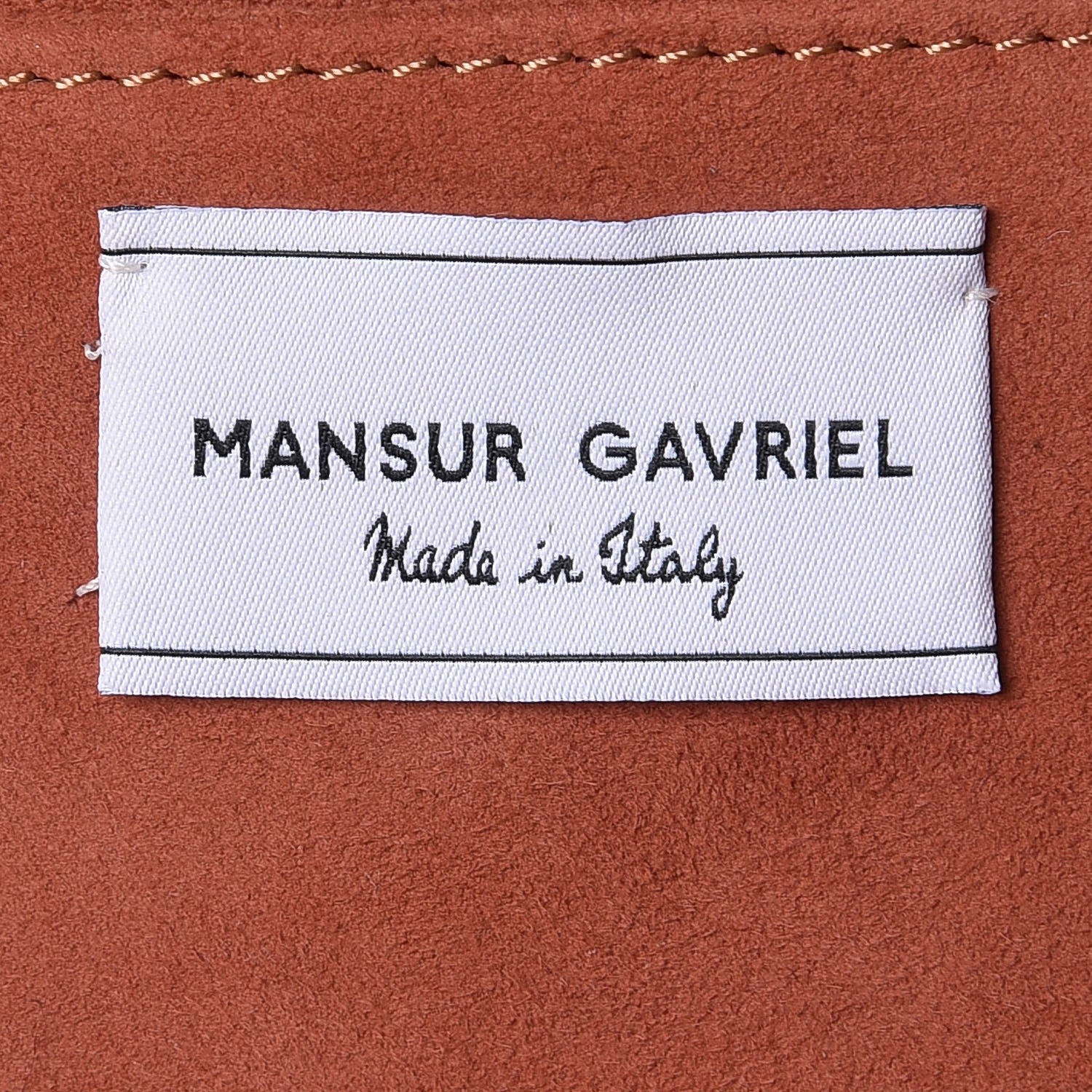 Mansur Gavriel Canvas Striped Girard Circle Bag Black 6 of 6