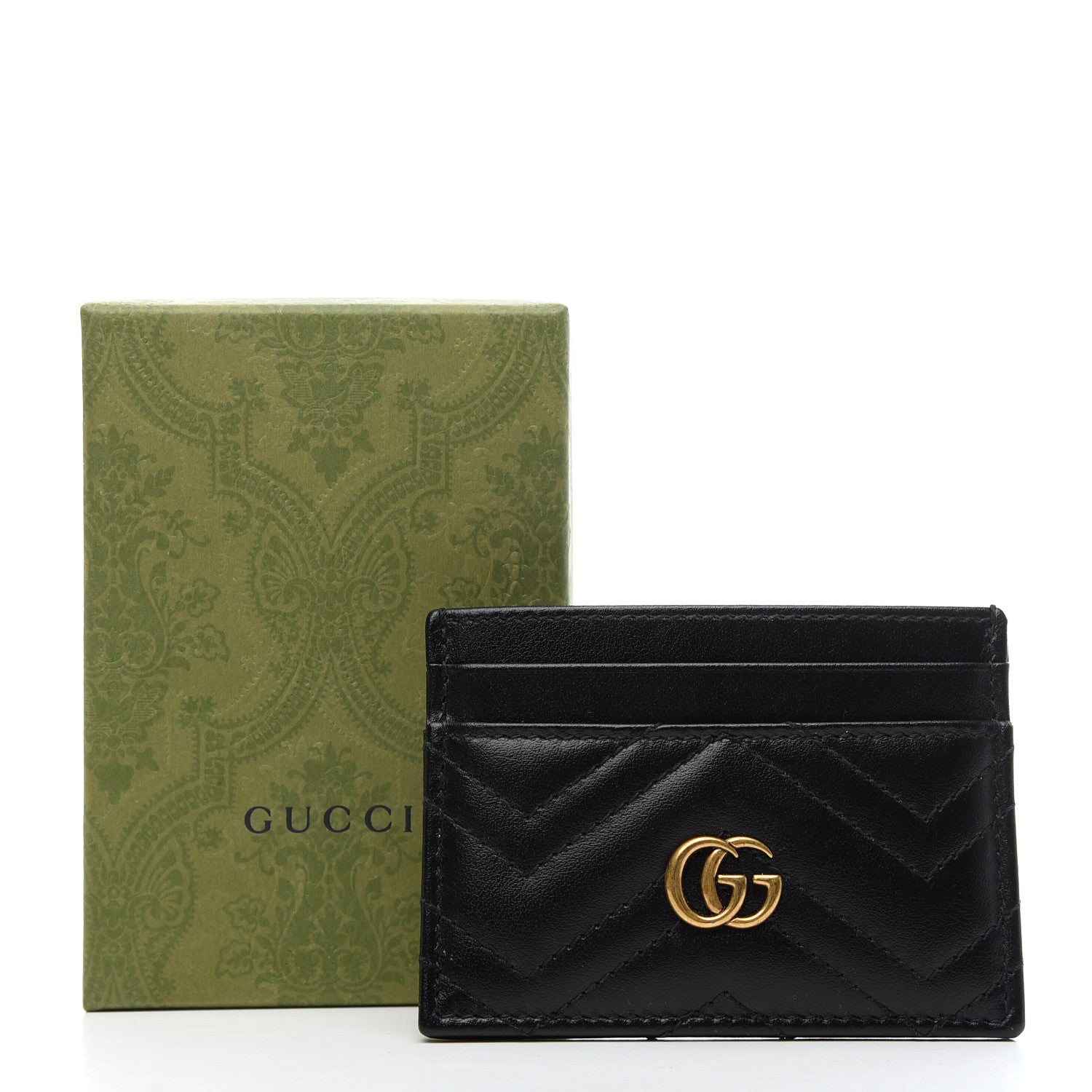 Gucci Calfskin Matelasse GG Marmont Card Holder Black 7 of 7