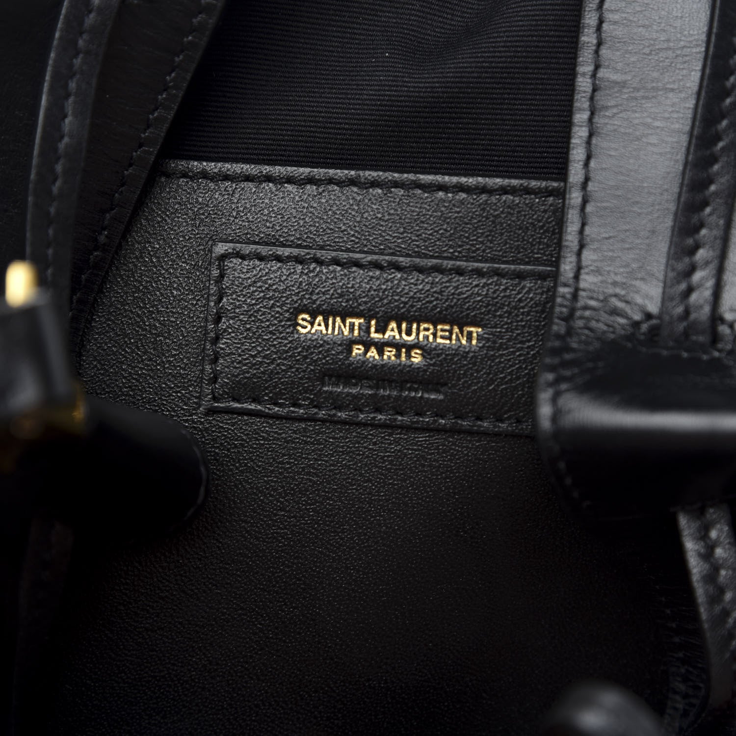 Saint Laurent Smooth Calfskin Medium Talitha Bucket Bag Black 8 of 10