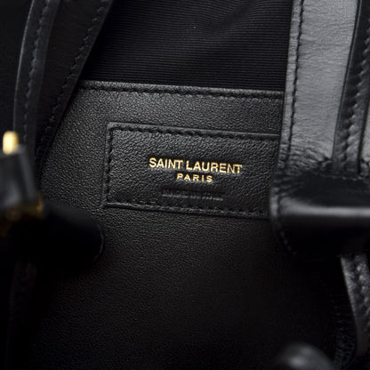 Saint Laurent Smooth Calfskin Medium Talitha Bucket Bag Black 8 of 10