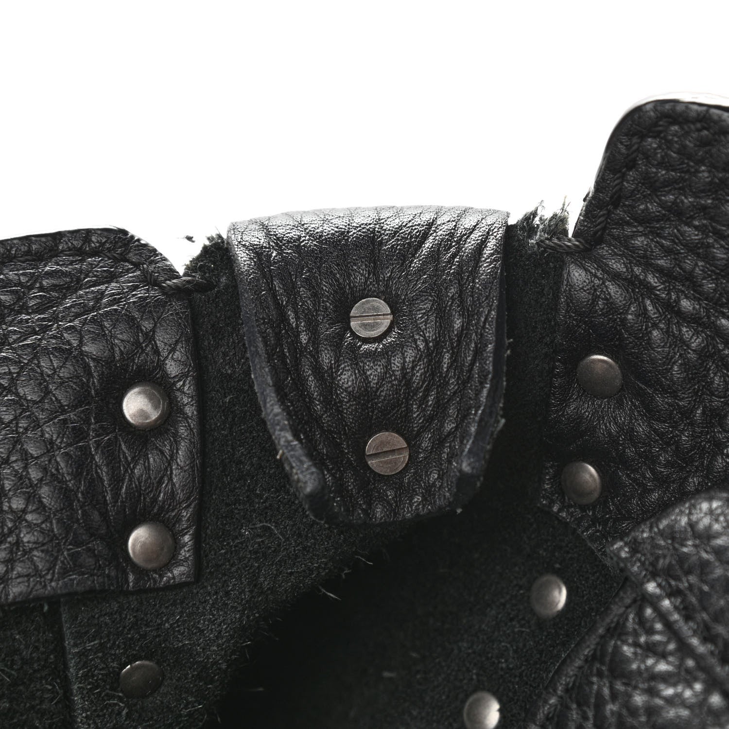 Valentino Garavani Pebbled Calfskin Tribal Small Guitar Strap Rockstud Rolling Flip-Lock Messenger Bag Black 12 of 13