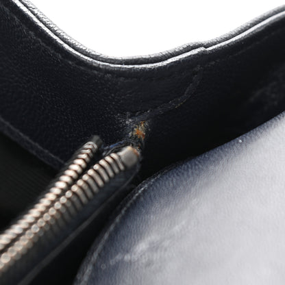 Saint Laurent Sheepskin Matelasse Chevron Monogram Large College Satchel Navy Blue 13 of 13