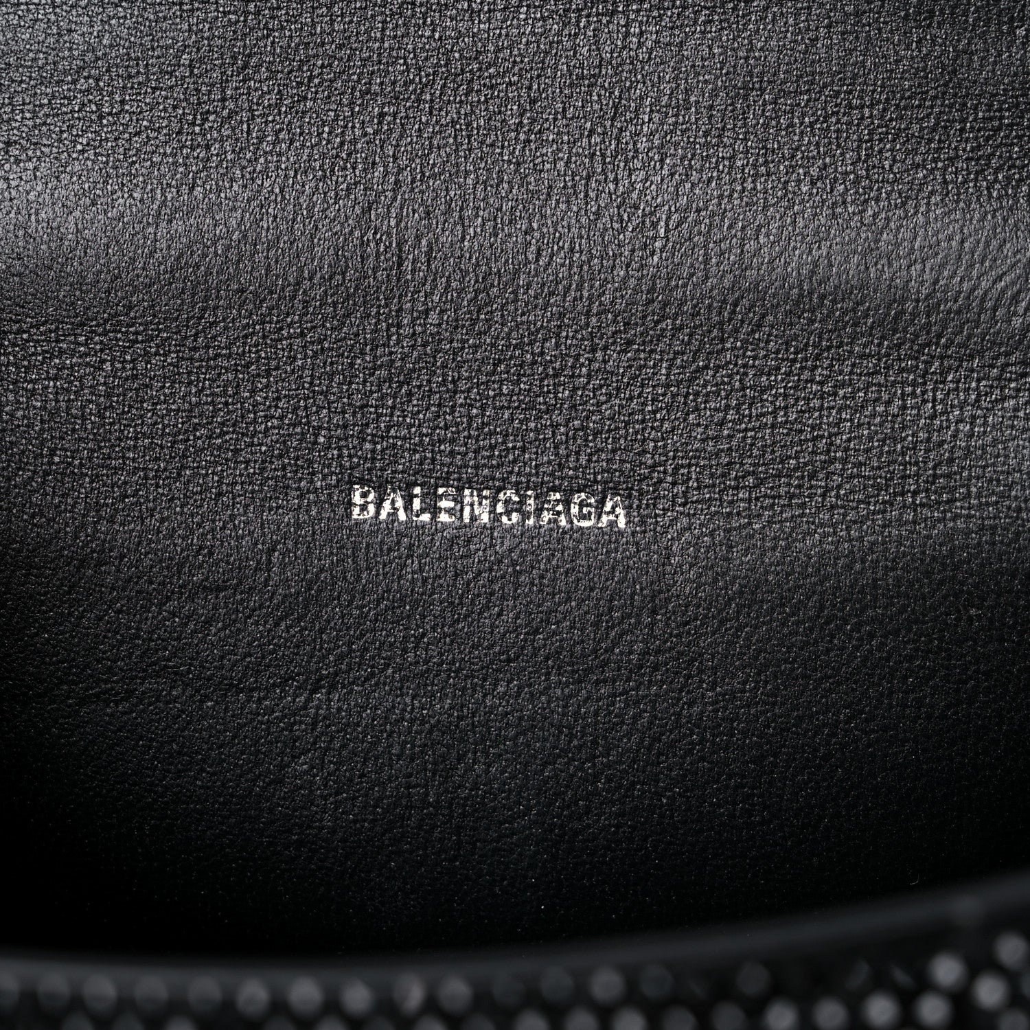 Balenciaga Strass Suede Hourglass Top Handle Bag XS Black Jet 6 of 10