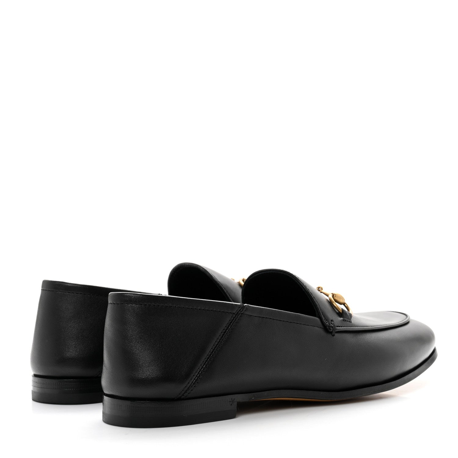 Gucci Lambskin Womens Brixton Horsebit Loafers 38 Black 4 of 9