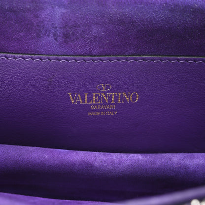 Valentino Garavani Sequin Crystal Vlogo Embroidered Small Loco Shoulder Bag Astral Purple 6 of 9