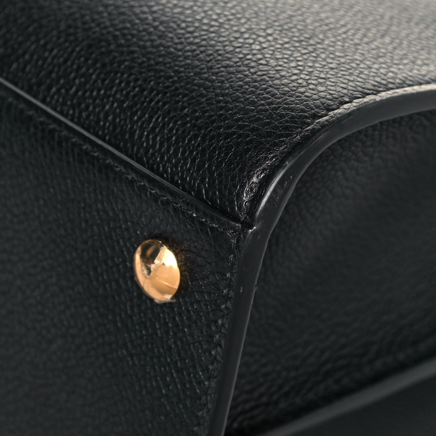 Burberry Grainy Calfskin Medium Title Bag Black 10 of 11