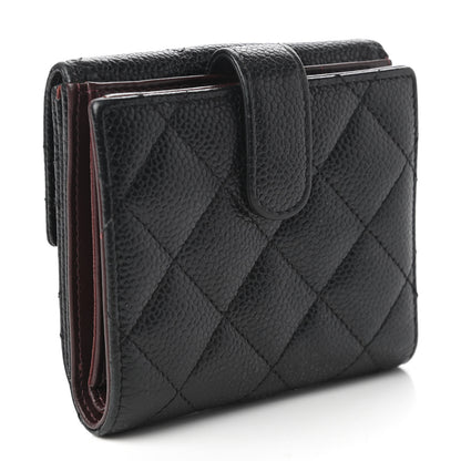 Chanel Caviar Quilted Compact French Flap Wallet Black 3 of 11