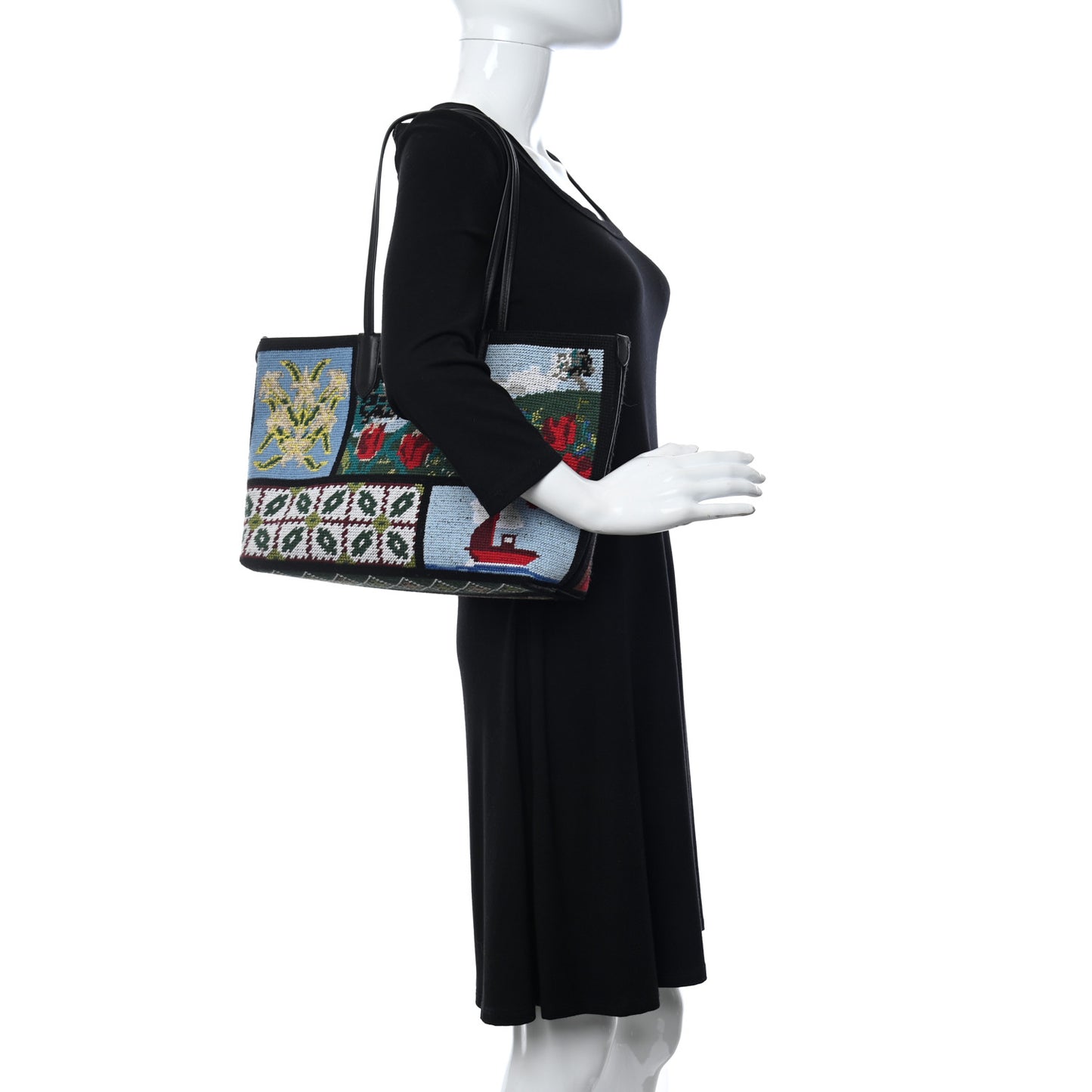 Tapestry Patchwork Small Shopper Tote in Multicolor
