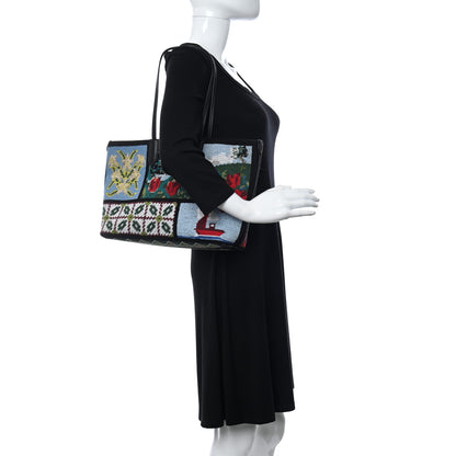 Alexander McQueen Tapestry Patchwork Small Shopper Tote in Multicolor 2 of 11