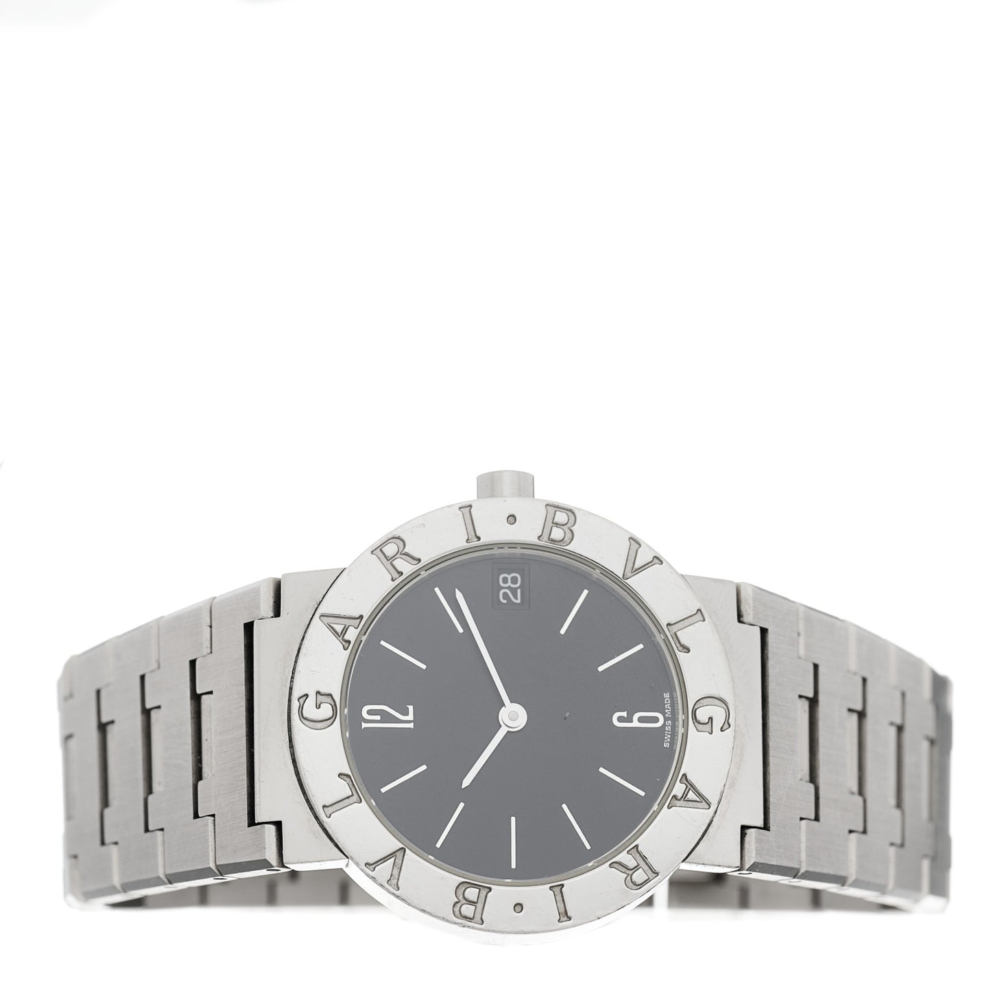 Stainless Steel 30mm Quartz Watch Black