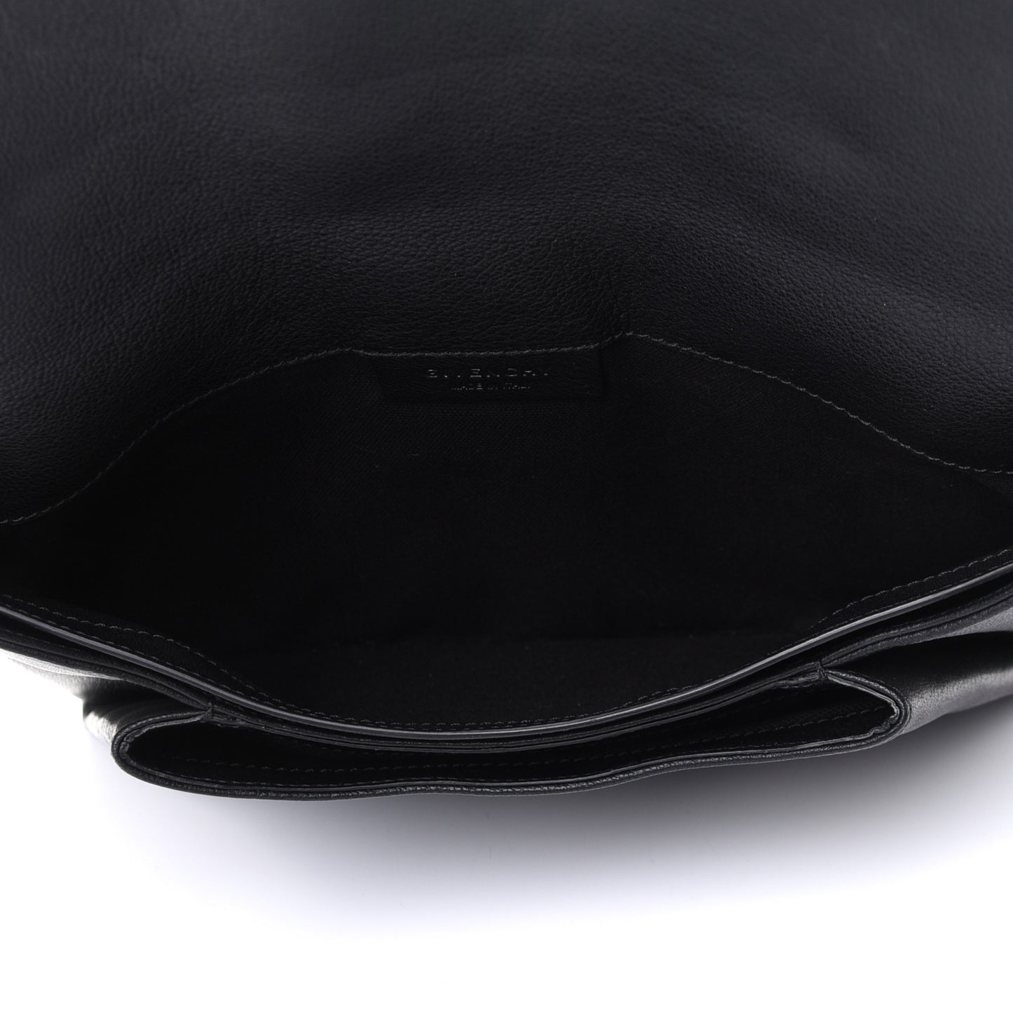 Sugar Goatskin Medium Antigona Envelope Clutch Black