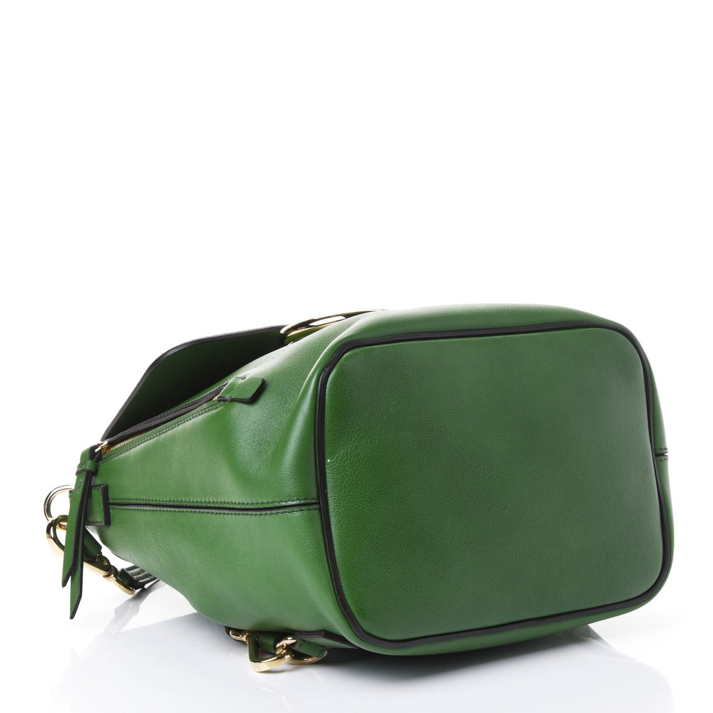 Suede Calfskin Small Faye Backpack Pine Green