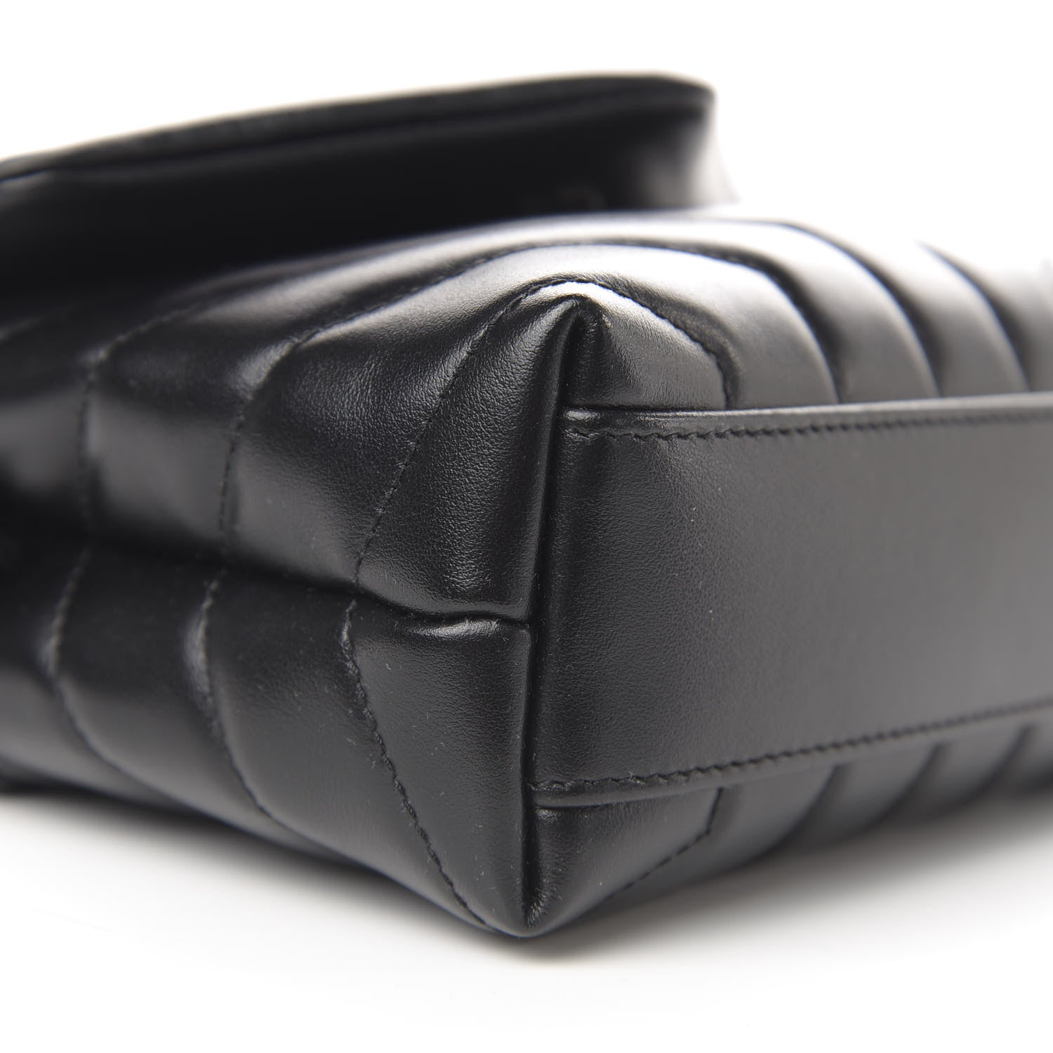 Saint Laurent Calfskin Y Quilted Monogram Toy Loulou Crossbody Bag Black 7 of 10