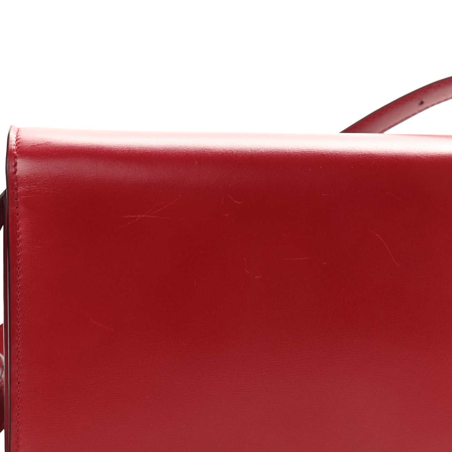 Box Calfskin Medium Classic Box Flap Bag Red