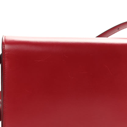 Celine Box Calfskin Medium Classic Box Flap Bag Red 10 of 10
