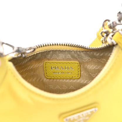 Prada Tessuto Nylon Saffiano Mini Re-Edition 2000 Shoulder Bag Ananas 6 of 10