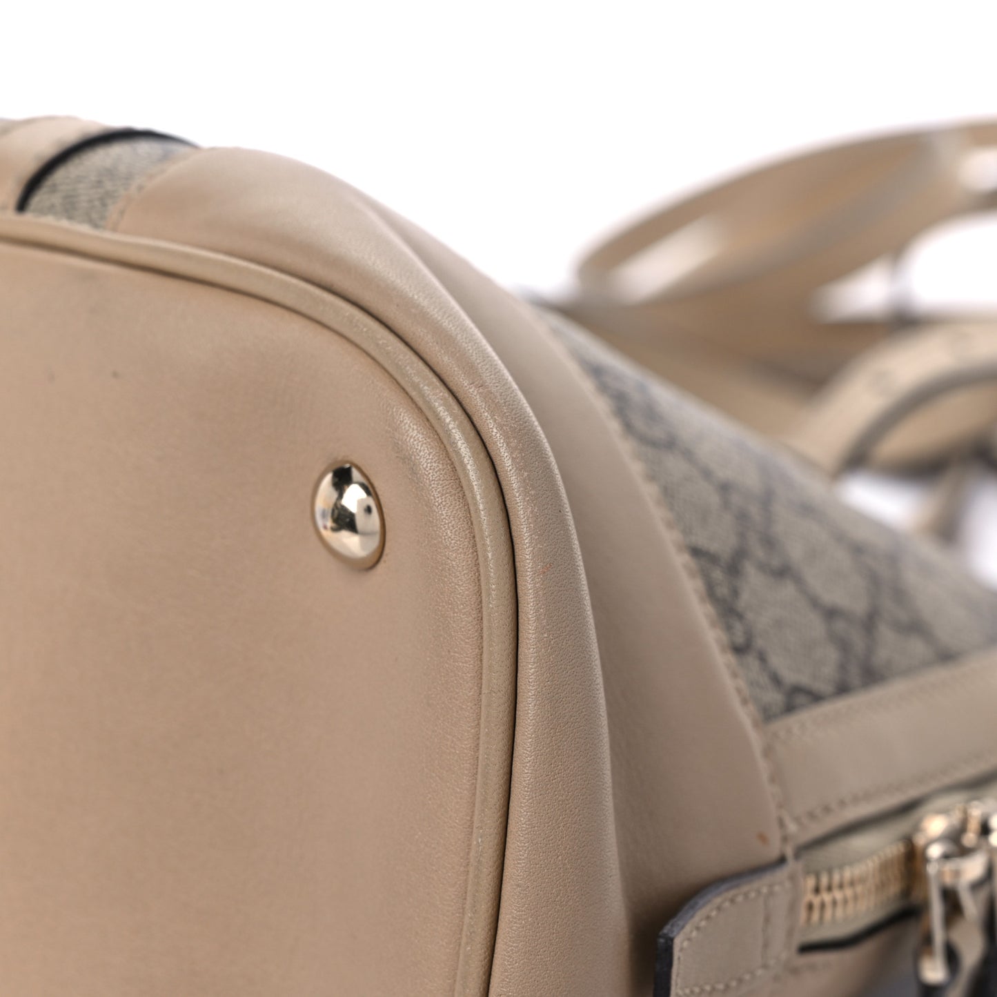 GG Supreme Monogram Small Nice Top Handle Dome Bag Beige