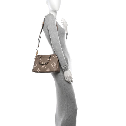 Louis Vuitton Empreinte Monogram Giant Trianon PM Tourterelle Creme 2 of 9