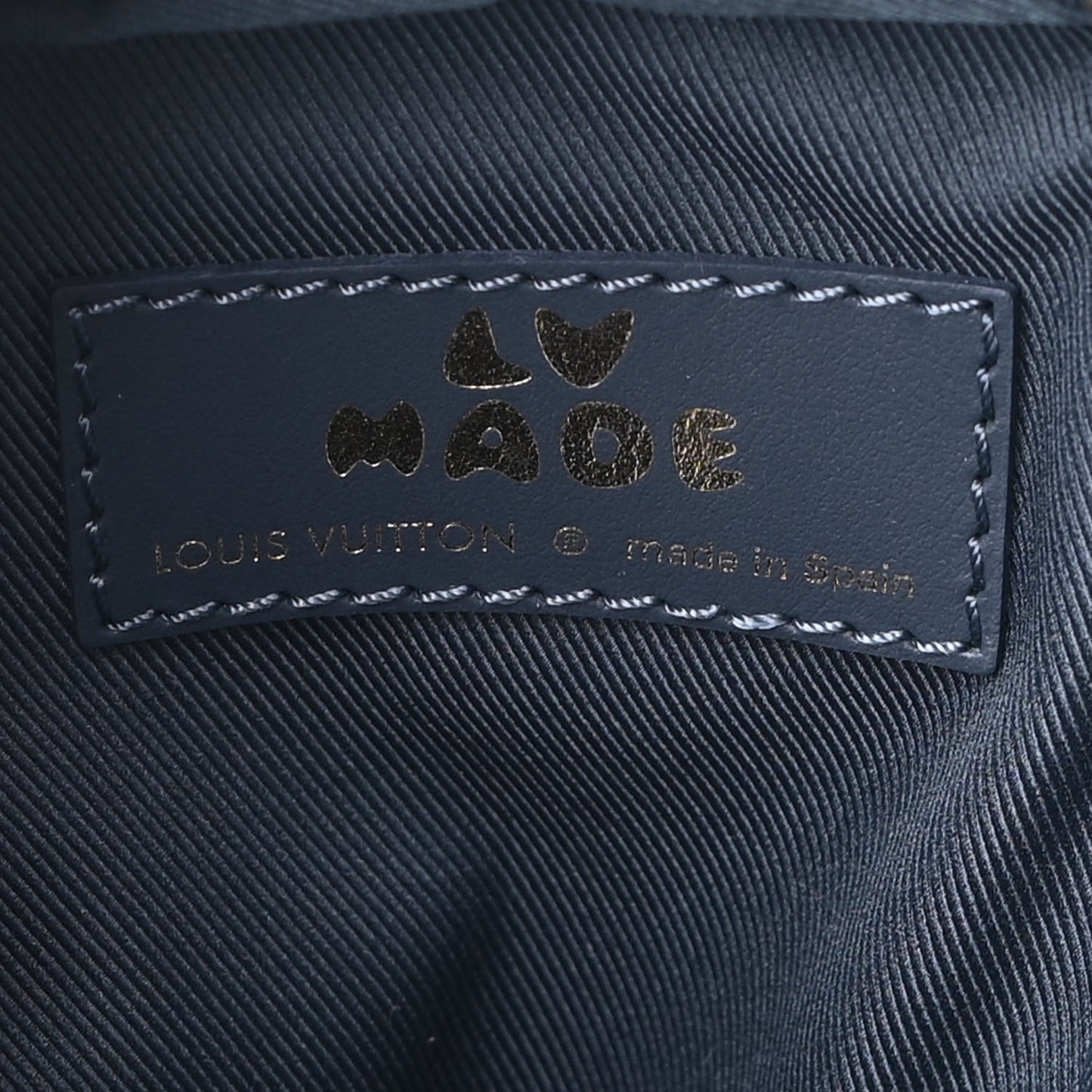 X NIGO Denim Monogram Flat Double Phone Pouch