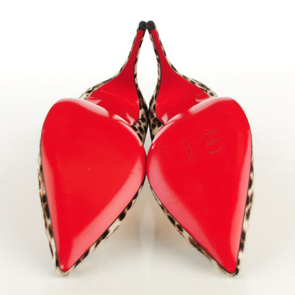 Christian Louboutin Calf Hair Leopard Print Pigalle Follies 100 Pumps 39 Brown White 10 of 13