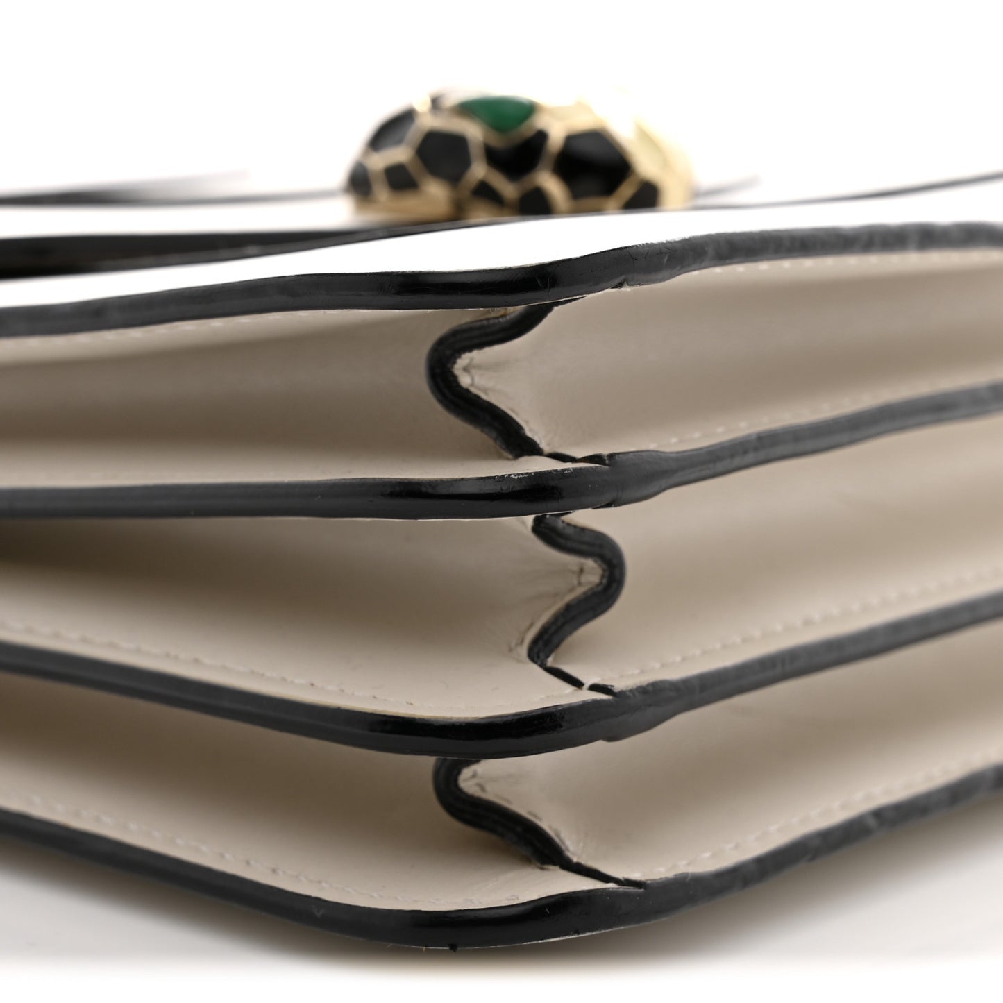 Calfskin Serpenti Forever Top Handle White