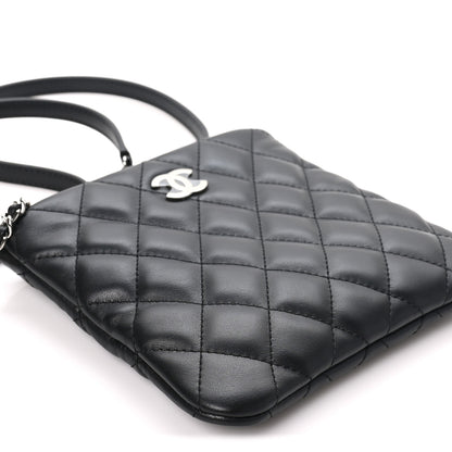 Chanel Lambskin Quilted Uniform Crossbody Bag Black 8 of 10