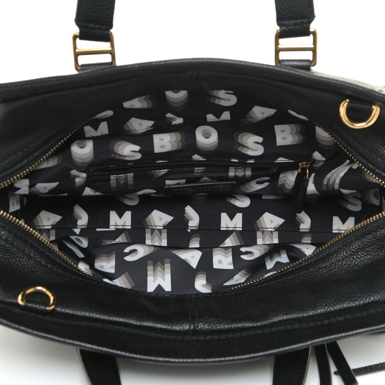 Marc Jacobs Textured Calfskin Cruiser Convertible Satchel Black 7 of 12