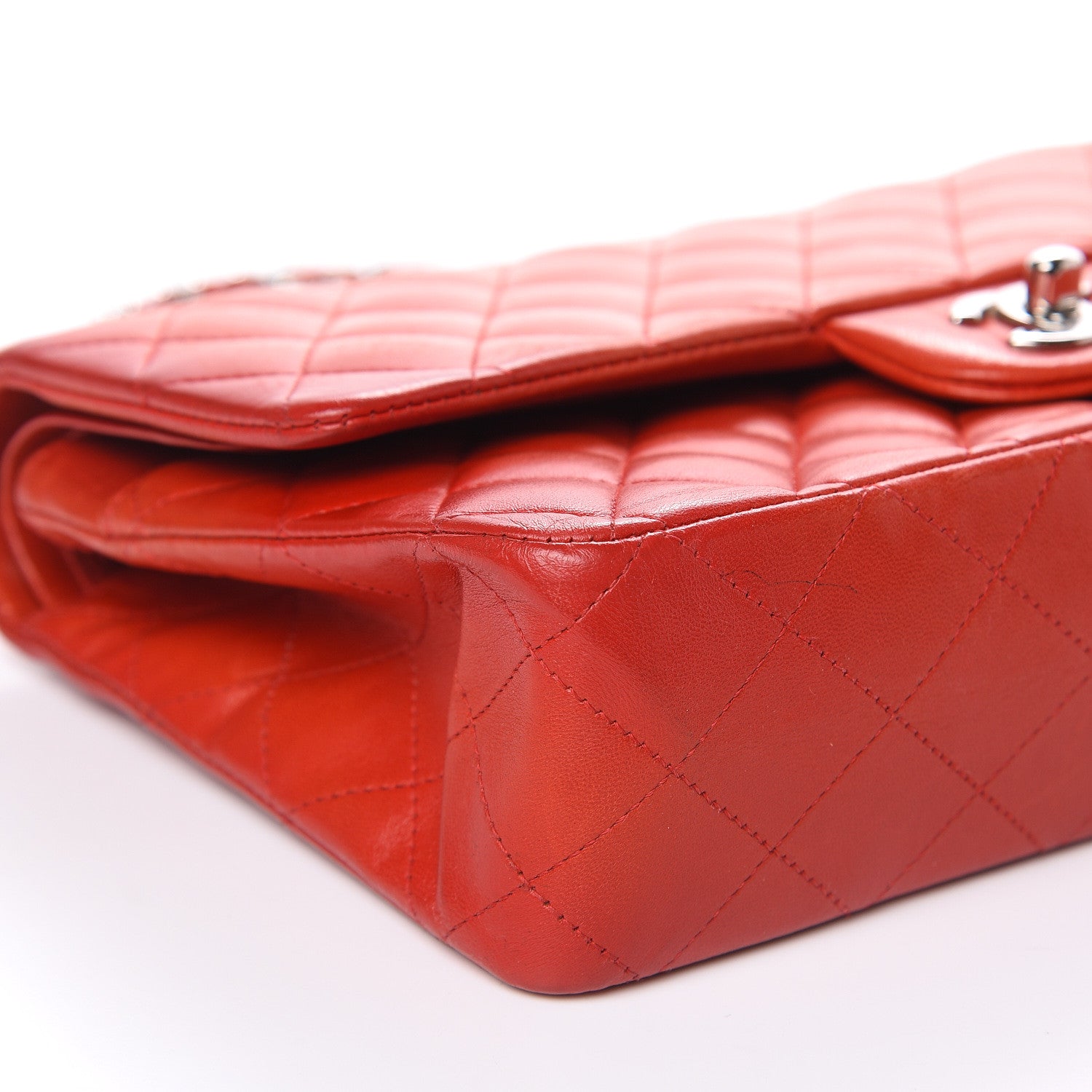 Chanel Lambskin Quilted Medium Double Flap Red 8 of 19