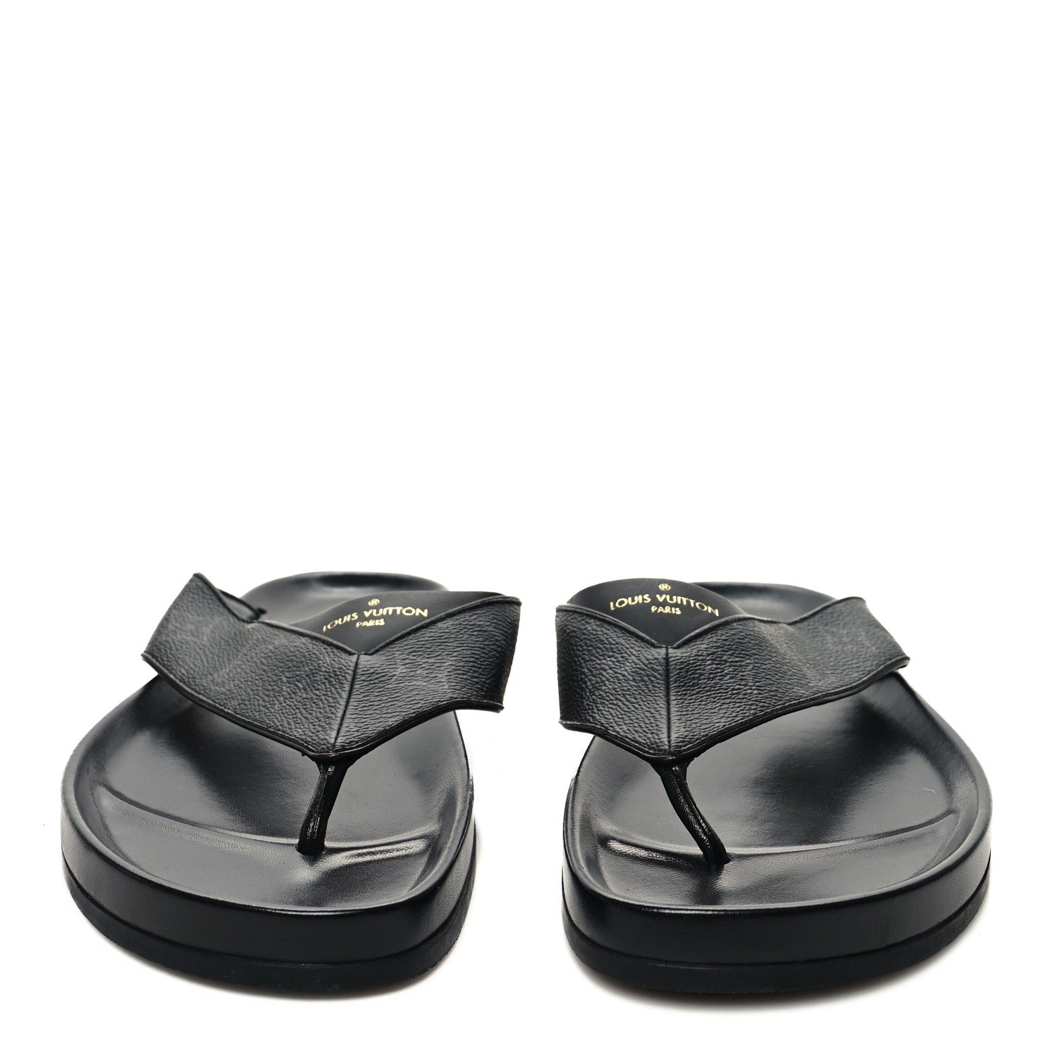 Louis Vuitton Monogram Eclipse Mens Mirabeau Thong Sandals