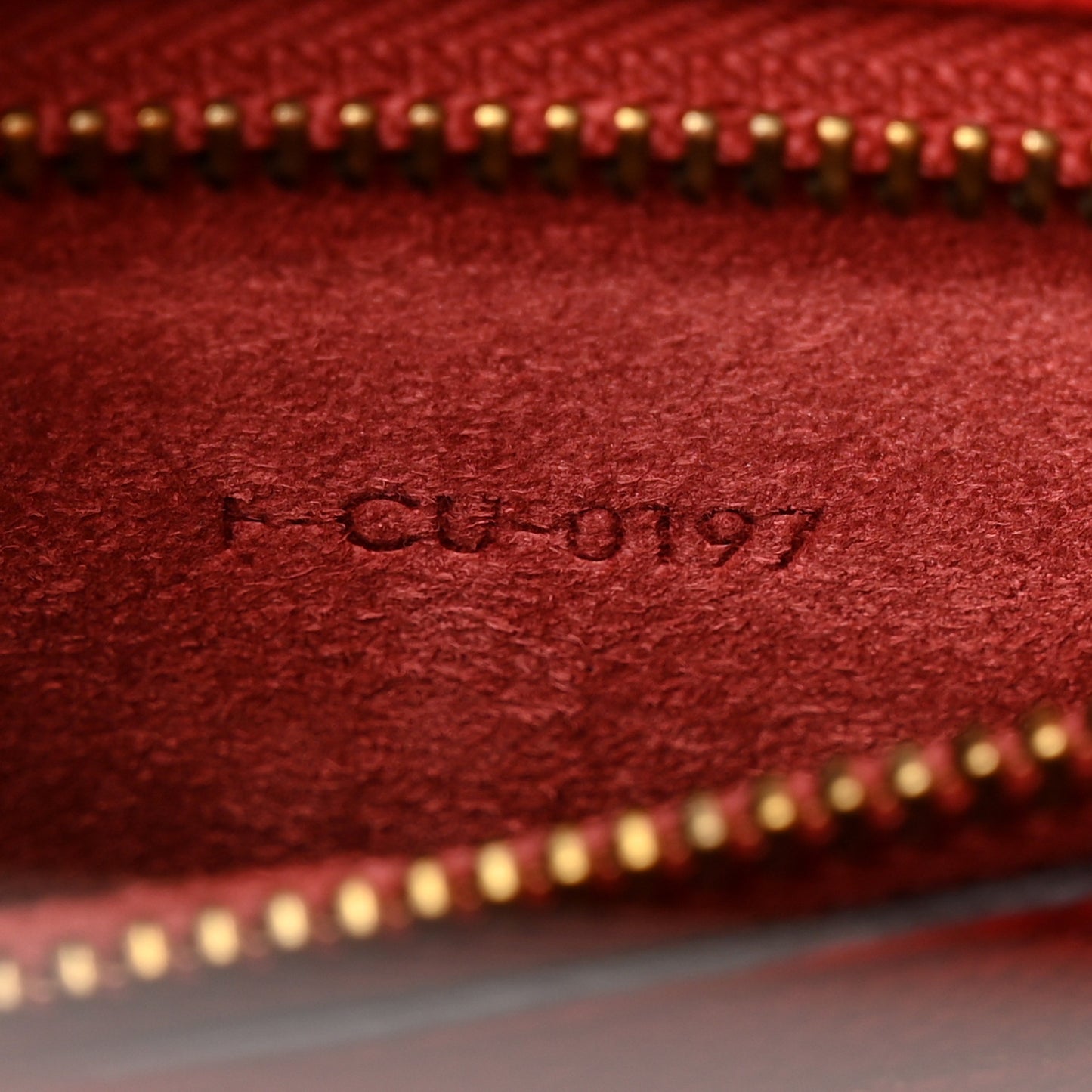 Drummed Calfskin Micro Luggage Red