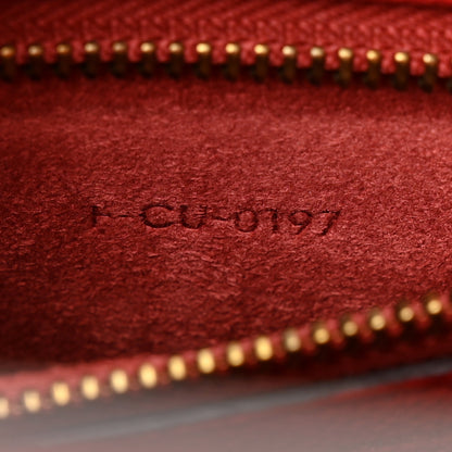 Celine Drummed Calfskin Micro Luggage Red 7 of 12