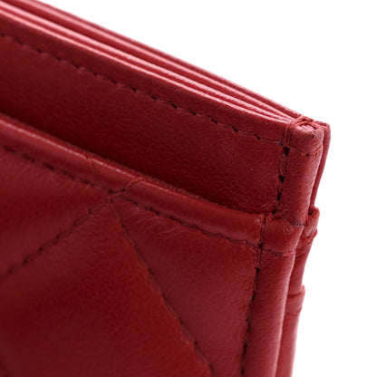 Chanel Lambskin Plexiglass Quilted Coco Love Card Holder Red 12 of 13