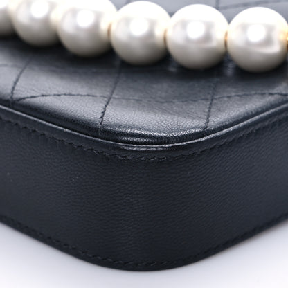 Chanel Goatskin Stitched Small Chic Pearls Clutch With Chain Black 12 of 12