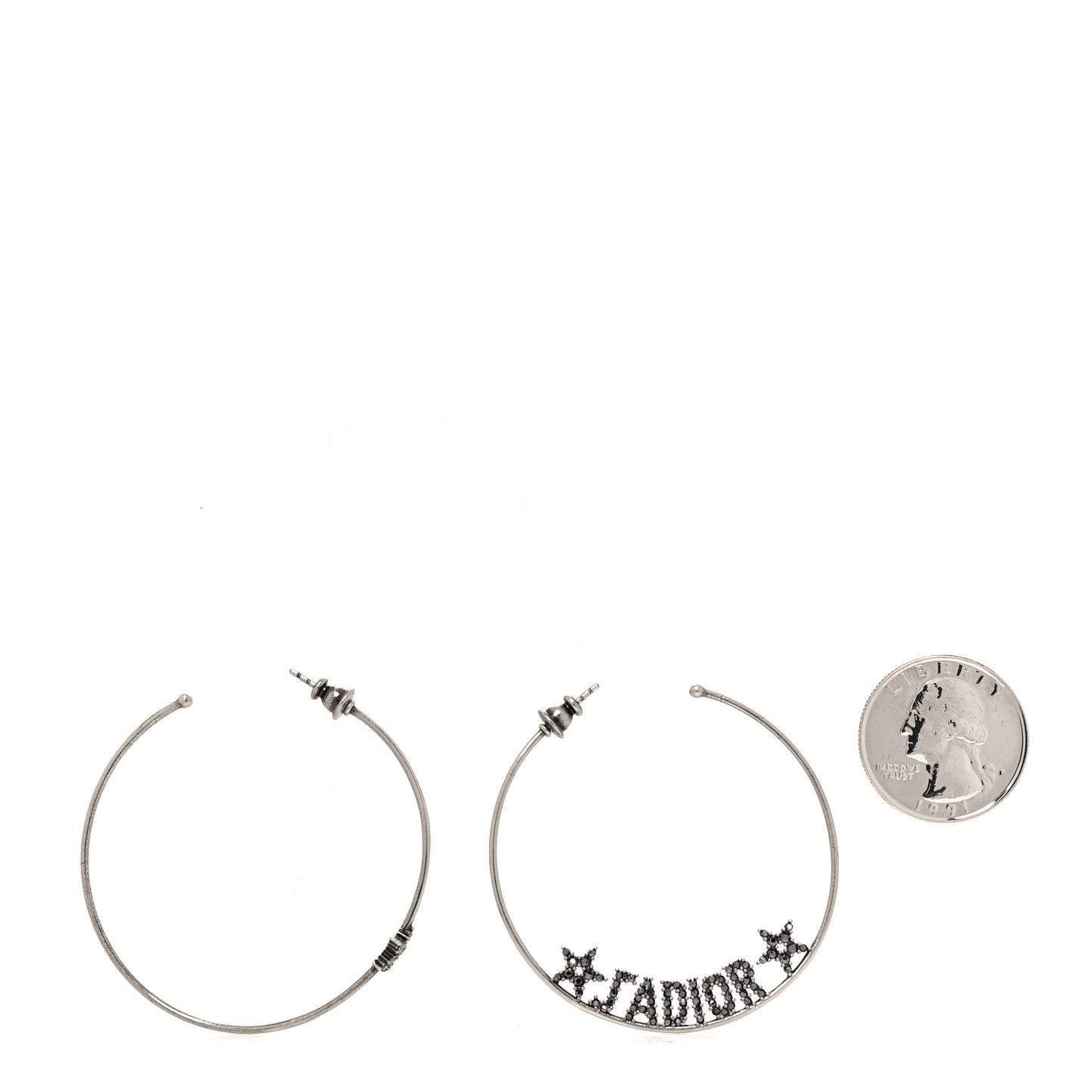 Palladium J'Adior Hoop Earrings Black