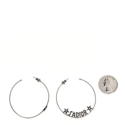 Christian Dior Palladium J'Adior Hoop Earrings Black 2 of 3