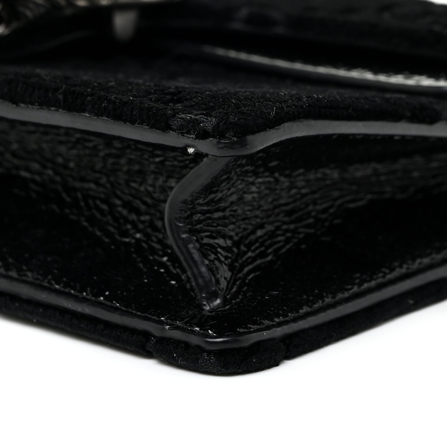 Velvet GG Monogram Super Mini Dionysus Shoulder Bag Black