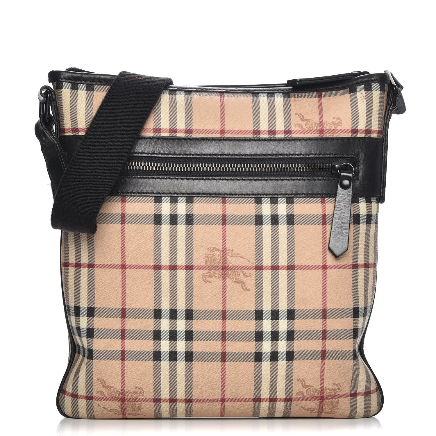Burberry Haymarket Check Crossbody Bag Black 1 of 8