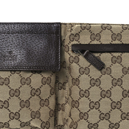 Gucci GG Monogram Double Pocket Belt Bag Dark Brown 8 of 10