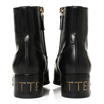 Gucci Goatskin Kitten Chain Horsebit Ankle Boots 36.5 Black 10 of 18