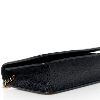 Gucci Dollar Calfskin Garden Mystic Cat Chain Wallet Black 8 of 9