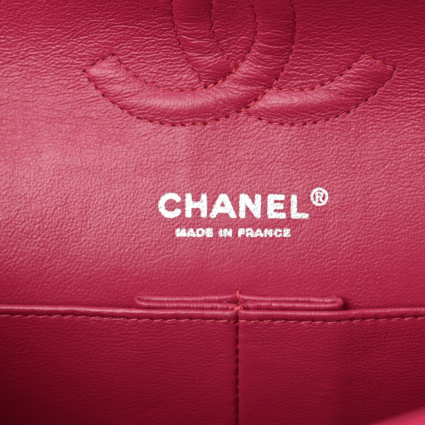 Patent Calfskin Quilted Medium Double Flap Pink