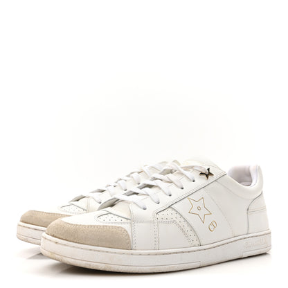 Christian Dior Calfskin Suede Dior Star Low Top Sneakers 39 White Gold 4 of 10