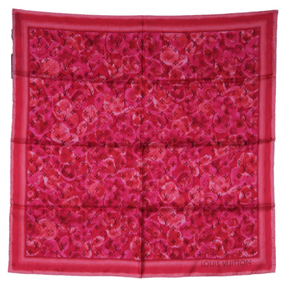 Louis Vuitton Silk Monogram Ikat Summer Square Scarf Rose Indien 2 of 5