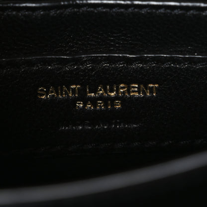 Saint Laurent Grain de Poudre Mini Classic Monogram Cassandra Top Handle Olive 6 of 10