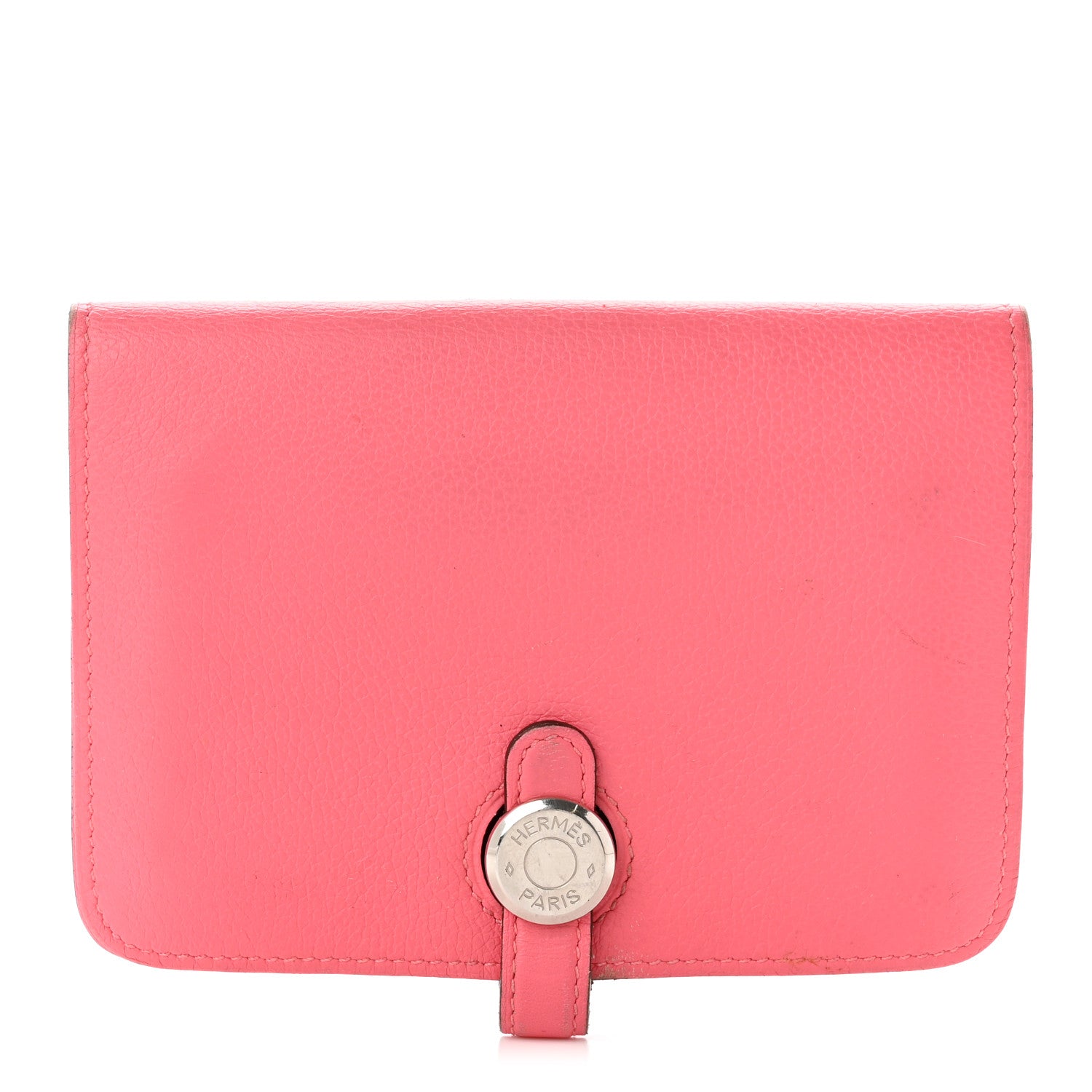 Hermes Evercolor Dogon Compact Wallet Rose Azalee 1 of 11