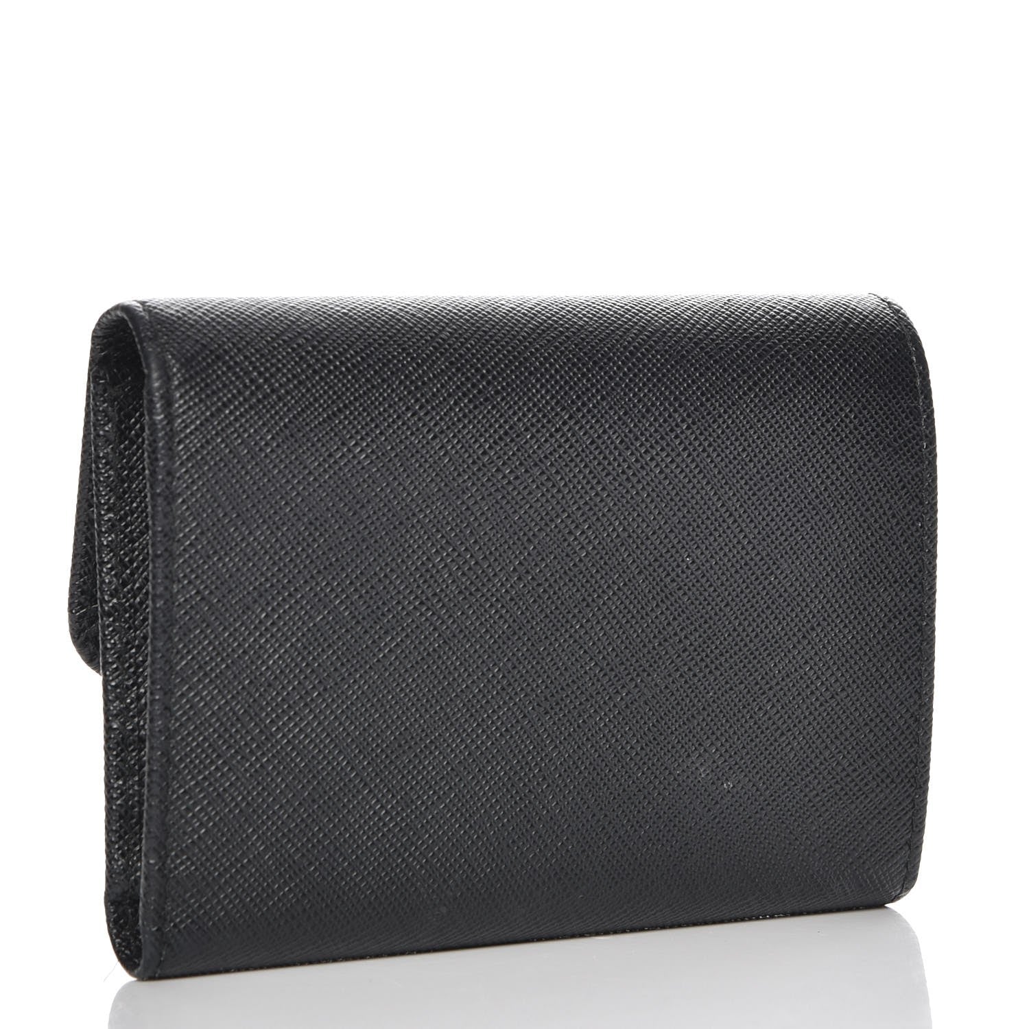Prada Saffiano Small Fiocco Bow Wallet Nero Black 3 of 8