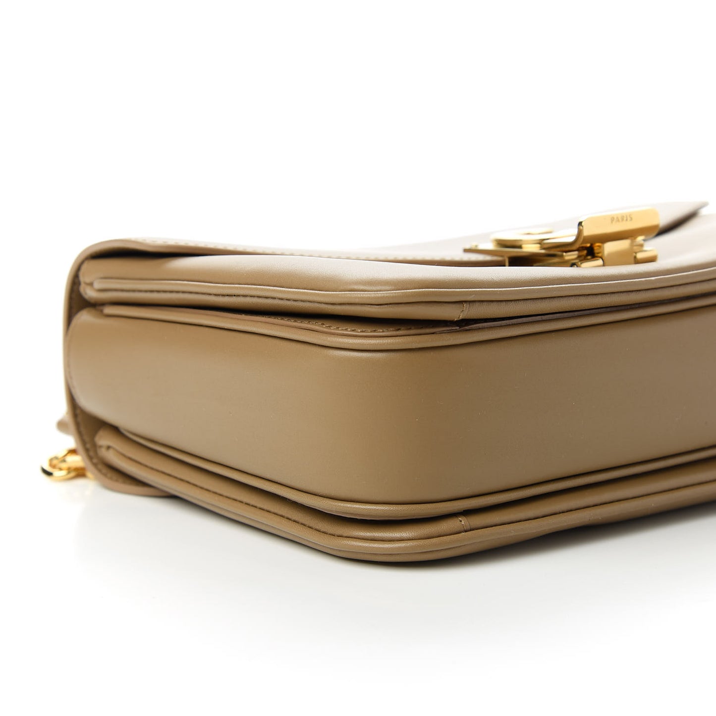 Shiny Calfskin Medium C Bag Light Camel