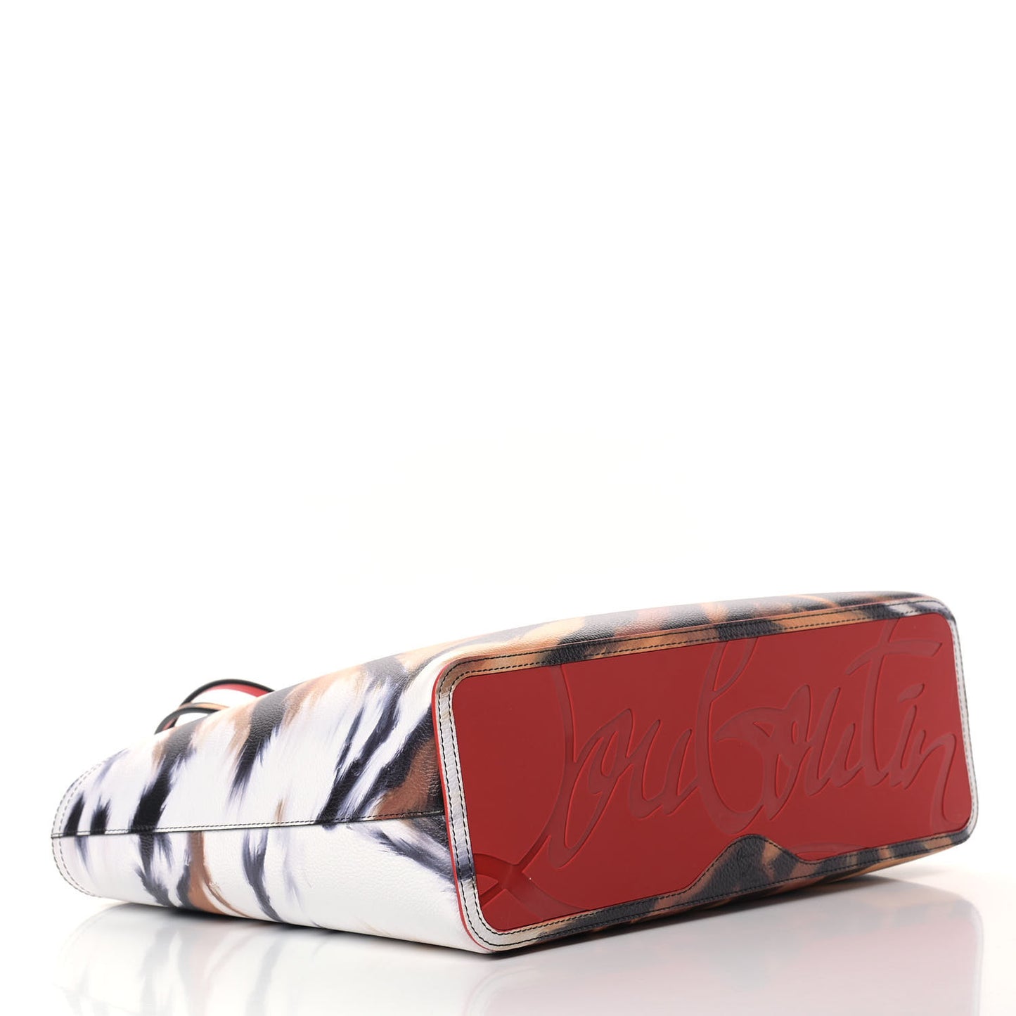 Calfskin Bengal Print Spikes East West Cabata Tote